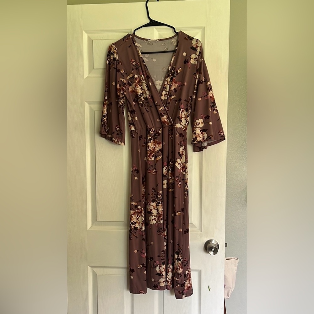 Rose/mauve midi dress.  Super soft material